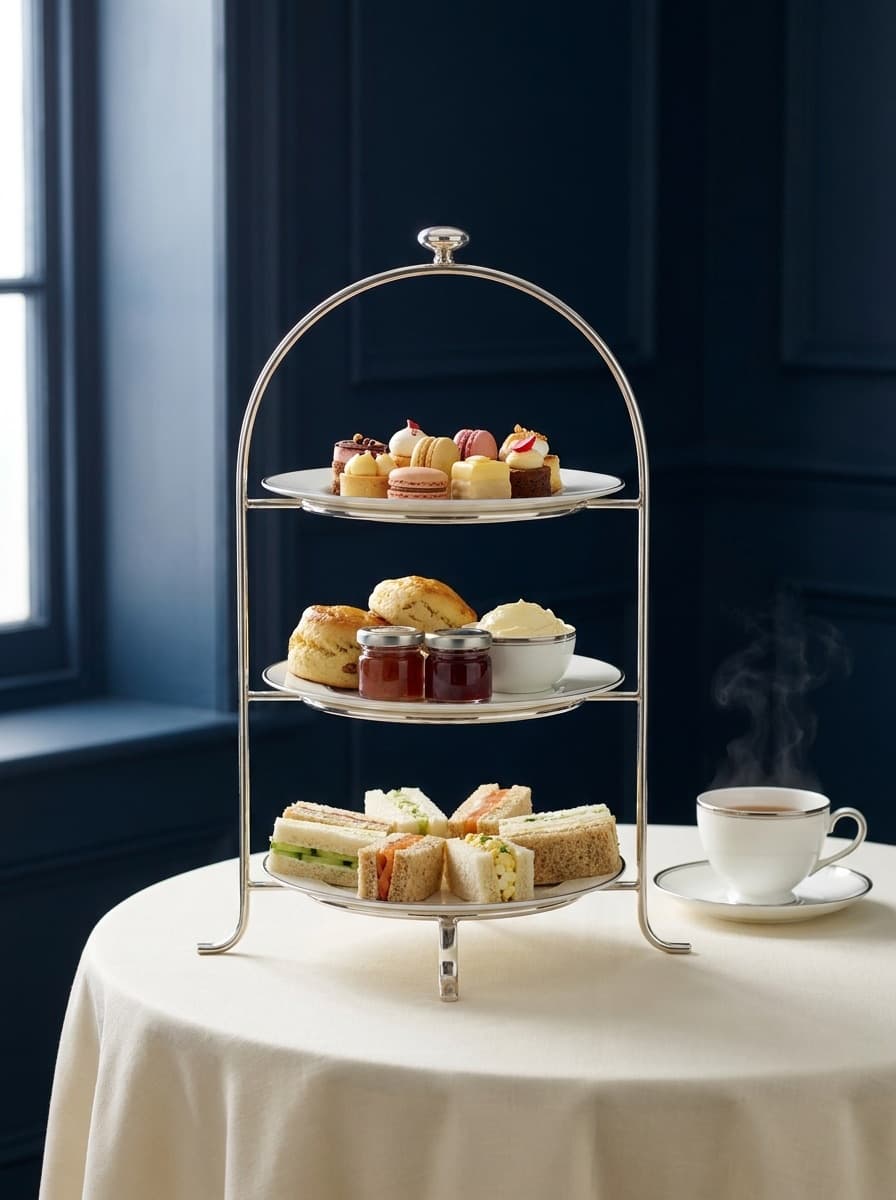 A full afternoon tea service